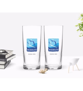 BK Gift Kişiye Özel Renkli Baskılı Bodrum Tasarımlı Turistik İkili Rakı Bardağı Seti-1 (Beyaz)