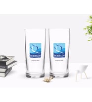 BK Gift Kişiye Özel Renkli Baskılı Bodrum Tasarımlı Turistik İkili Rakı Bardağı Seti-1 (Beyaz)