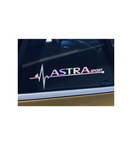 Opel Astra Yan Cam Sticker Oto Kapı  20 Cm X 7 Cm Holo-Chroma