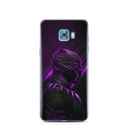 Black Panter Tasarım Süper Şeffaf Silikon Telefon Kılıfı Samsung C5 Pro  