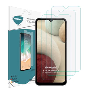 Microsonic Samsung Galaxy A02s Screen Protector Nano Glass Cam Ekran Koruyucu (3'lü Paket)