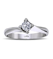 Lova E Renk 0,23 Karat Pırlanta Tektaş Yüzük - 1020077