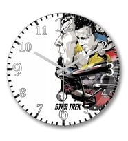 Star Trek Duvar Saati Bombeli Gercek Cam