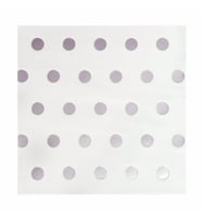 Varak Baskılı Puanlı Peçete, Gümüş - 33 x 33 cm - 10 Adet (STD)