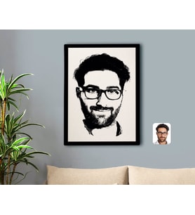 BK Gift Kişiye Özel Erkek Silüet Kanvas Tablo 50x70cm-1A
