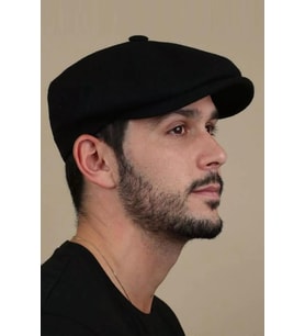 Erkek İngiliz Stili Yün Şapka Peaky Kasket