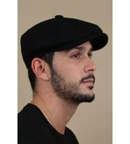 Erkek İngiliz Stili Yün Şapka Peaky Kasket