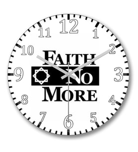 Faith No More Duvar Saati Bombeli Gercek Cam