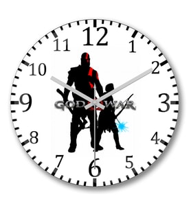 Kratos e Atreus Duvar Saati Bombeli Gercek Cam