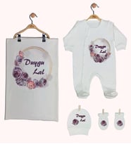 Pia Baby Gl 1919-03 İsme Özel Battaniyeli Tulum Set