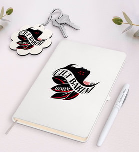 BK Gift Kişiye Özel Cilt Bakım Uzmanı Beyaz Defter Kalem ve Anahtarlık Hediye Seti-2 (Model 1)