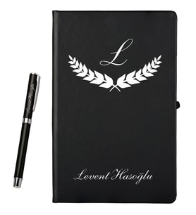 Kişiye Özel Hazırlanmış Şık Hediye Defter Ve Kalem Set