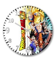 Goku Blue Duvar Saati Bombeli Gercek Cam