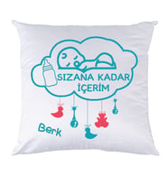 Biresimden Sızana Kadar İçerim Erkek Bebek Yenidoğan Hediyesi İsimli Yastık