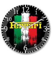Ferrari Duvar Saati Bombeli Gercek Cam----Ücretsiz Kargo----