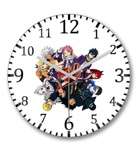 Fairy Tail3 Duvar Saati Bombeli Gercek Cam