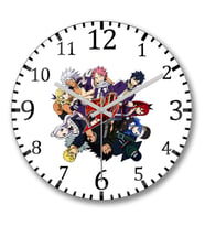Fairy Tail3 Duvar Saati Bombeli Gercek Cam
