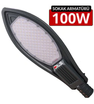 100W Led Yol Sokak Armatür DLS Park Bahçe Çevre Site Bina Dış Mekan Lamba Aydınlatma Ledli Sokak Armatürü