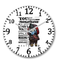 Destiny 2 Cayde 6 Procrastination Duvar Saati Bombeli Gercek Cam