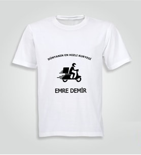 Kişiye Özel Kurye Baskılı Tshirt