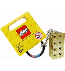LEGO Brick 850808 Gold 2 x 4 Stud Key Chain