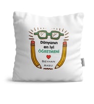 BK Gift Kişiye Özel Dünyanın En İyi Öğretmeni  Yastık  22
