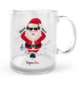 BK Gift Kişiye Özel Noel Baba Cam Kupa Bardak  1