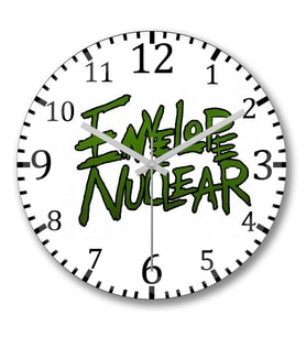 Envelope Nuclear Duvar Saati Bombeli Gercek Cam