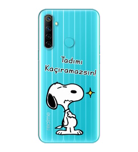 Snoopy Tasarımlı Süper Şeffaf Silikon Telefon Kılıfı Oppo Realmi 6i
