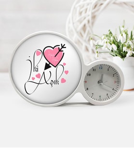 BK Gift Kişiye Özel Sevgililer Günü Saatli Sihirli Led Ayna Çerçeve  18