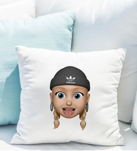 Emoji Kız Stiker Yastığı