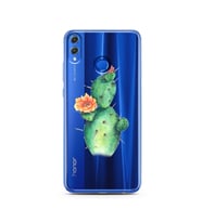Kaktüs Tasarımlı Süper Şeffaf Silikon Telefon Kılıfı Huawei Honor 8x