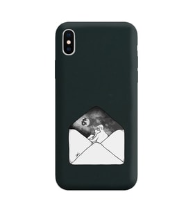 Iphone X Mektup Tasarımlı Siyah Lansman Telefon Kılıfı