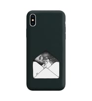 Iphone X Mektup Tasarımlı Siyah Lansman Telefon Kılıfı