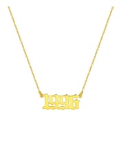 Gothic Font Unisex Özel Tasarım Kişiye Özel Gümüş Kolye
