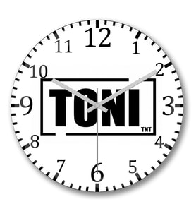 Toni Duvar Saati Bombeli Gercek Cam