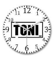 Toni Duvar Saati Bombeli Gercek Cam