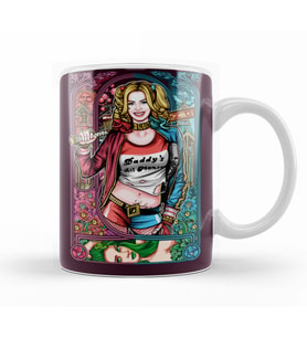Margot  Robbie as Harley Quinn Kupa Bardak Porselen