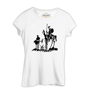 Picasso – Don Quixote Beyaz Kadın Tshirt