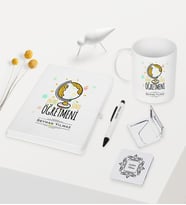 BK Gift Kişiye Özel En İyi Sınıf Öğretmeni Temalı Beyaz Defter Kalem Kupa Ayna Seti - 3