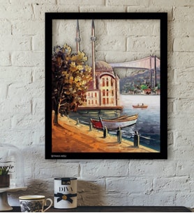 BK Gift Kişiye Özel İstanbul Ortaköy Temalı 3D Ahşap Tablo