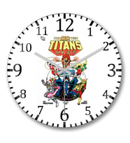 Teen Titans Duvar Saati  Bombeli  Gercek  Cam