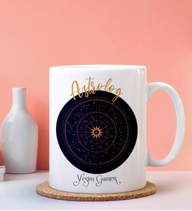 Kişiye Özel Astrolog Tasarımlı Beyaz Kupa