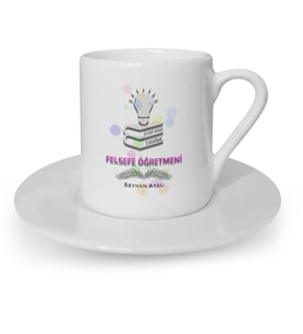 BK Gift Kişiye Özel Felsefe Öğretmeni Türk Kahvesi Fincanı  1
