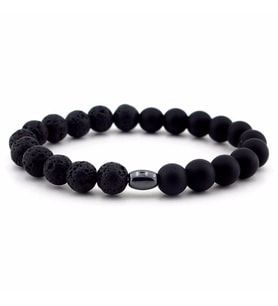 LAV TAŞI ve SİYAH MAT ONiX ERKEK BİLEKLİK B427