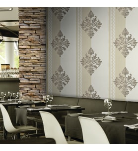 Decowall Crown Kataloğu Gri Rengi Desenli Duvar Kağıdı(16 M²) 4403-03