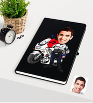 BK Gift Kişiye Özel Bay Yunus Polis Karikatürlü Siyah Defter