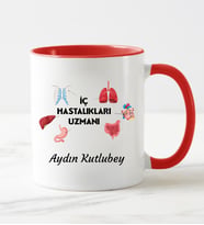 İç Hastalıklar Uzmanı Kupa Bardağı Kırmızı