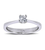 Lova E Renk 0,19 Karat Pırlanta Tektaş Yüzük - 1030058