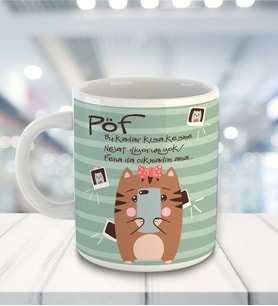 Meow Pöf Bu Kadar Kısa Kesme Temalı Kupa Bardak 81529